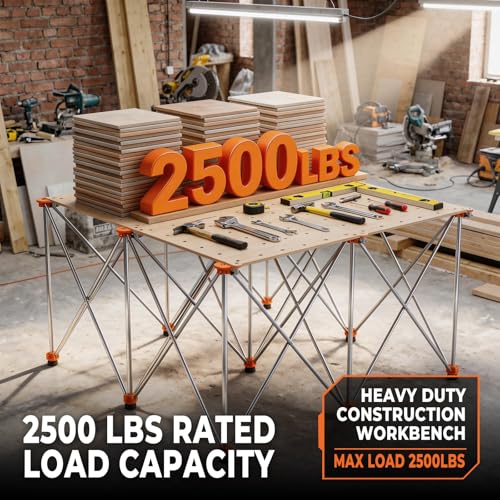 Image of 30 inch Tall Portable Folding Workbench 4x4 FT