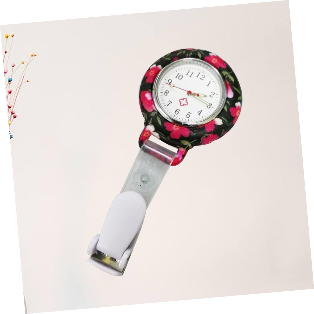 SOIMISS 3stücke Ethnic Flower Watch Tragbare Silikon Taschenuhr Für Präzise Zeitmessung Langlebig Und Stilvoll Für Pflegekräfte
