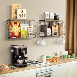 Hanging kitchen baskets hanging baskets for organizing wall vegetable basket storage potato and onion storage bin wire storage containers w5 hooks for hanging banana coffee cups and knives  urban country home decor