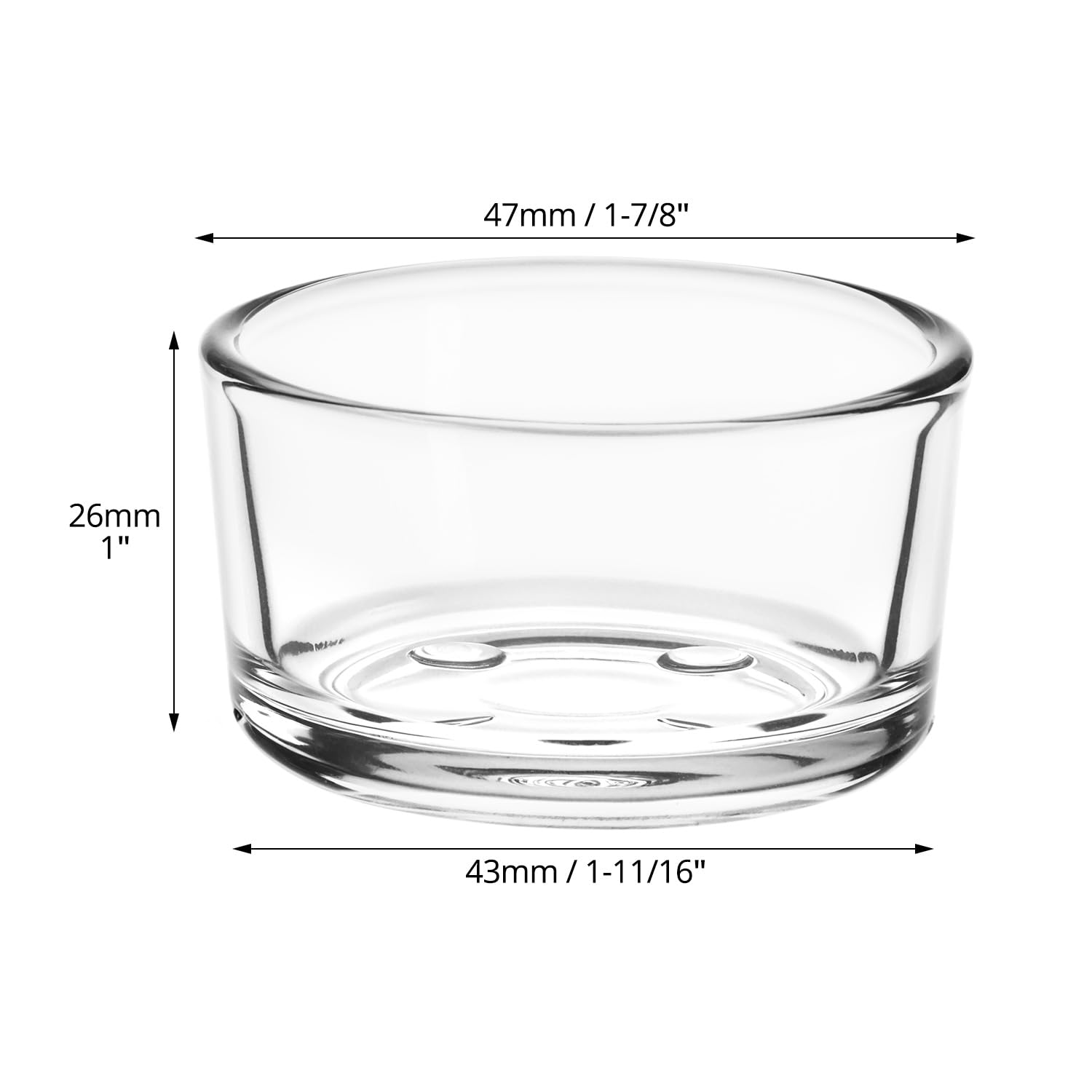 PATIKIL 4 Portacandele In Vetro Per Tea Light – Viola, 55x42x35mm, Per Matrimoni E Decorazioni - 3