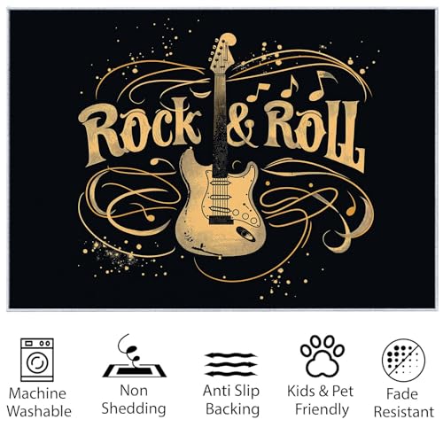 Tapis de salon guitare moderne pour chambre et bureau - 7