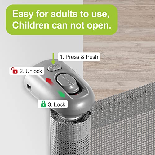 102 Inch Extra Wide Baby Gates Extra Wide Retractable Baby Gates For Doorways Extra Long Retractable Dog Gates For The House Extra Wide Pet Gate Extra Large Baby Gates For Large Openings Child Gate #TOP4