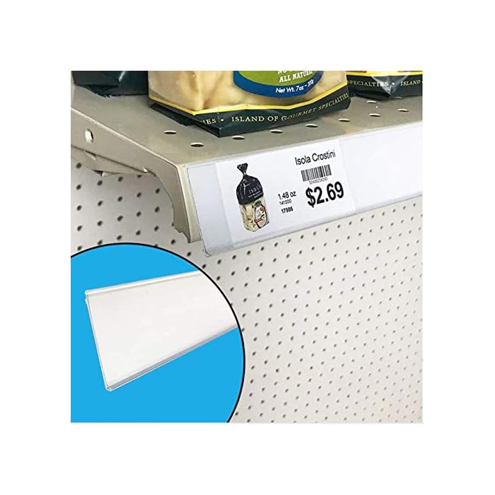 Buy Shelf Label Strips, 100 Pack Self Adhesive 1.5”H Shelf Label Holder Price Tag Strips for