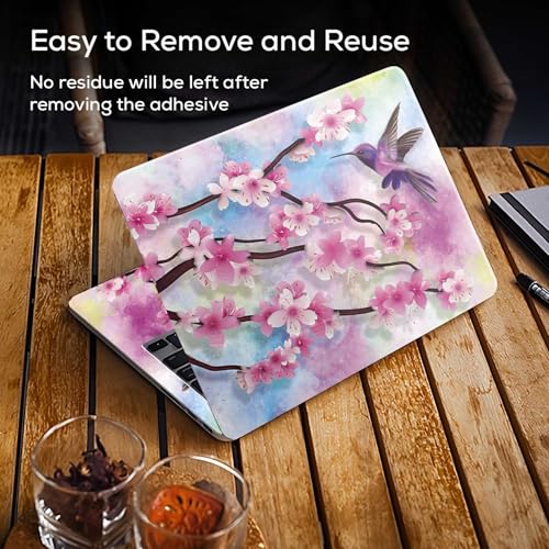 Image of Galaxsia Floral D5 Full Body Vinyl Laptop Skin /Sticker /Cover Upto 15.6 Inches Laptops Laminated-Removable-HD Quality Compatible for Hp-Dell-Sony-Lenovo-Asus etc.(15x10 Inches)