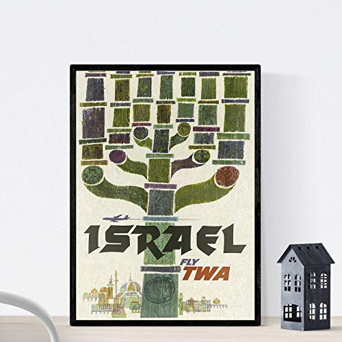 Nacnic Poster vintage. Affiche publicitaire ancienne. Israël sait. A4 Sans cadre.
