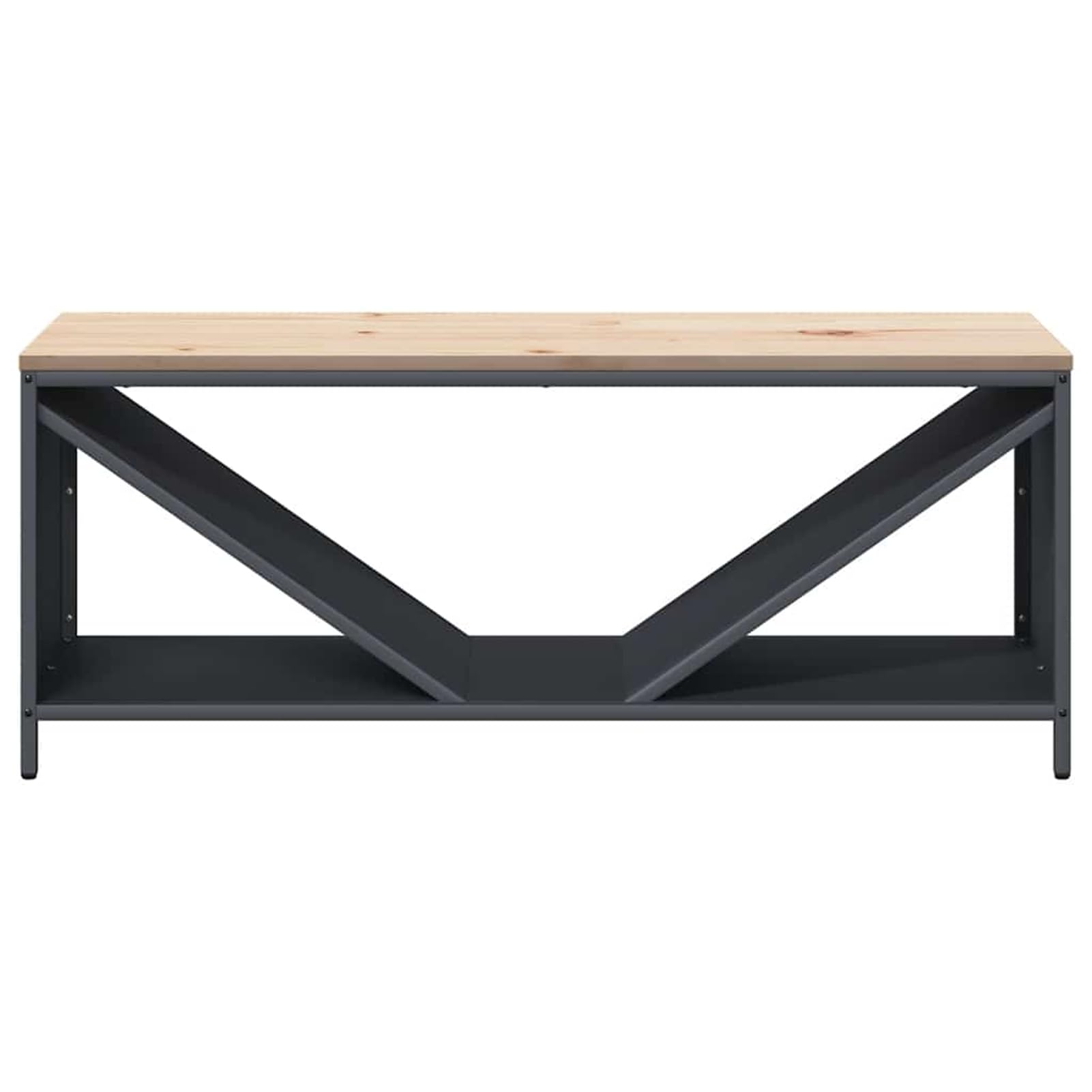 Brennholzregal Kaminholzregal mit massiver Kiefernholzplatte Anthrazit 100,5x35,5x40 cm – robust, stapelbar & trocknungsoptimiert für Kamin, Ofen & Wohnzimmer