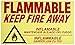 Eagle - C-97 C97D Flammable Keep Fire Away Decal