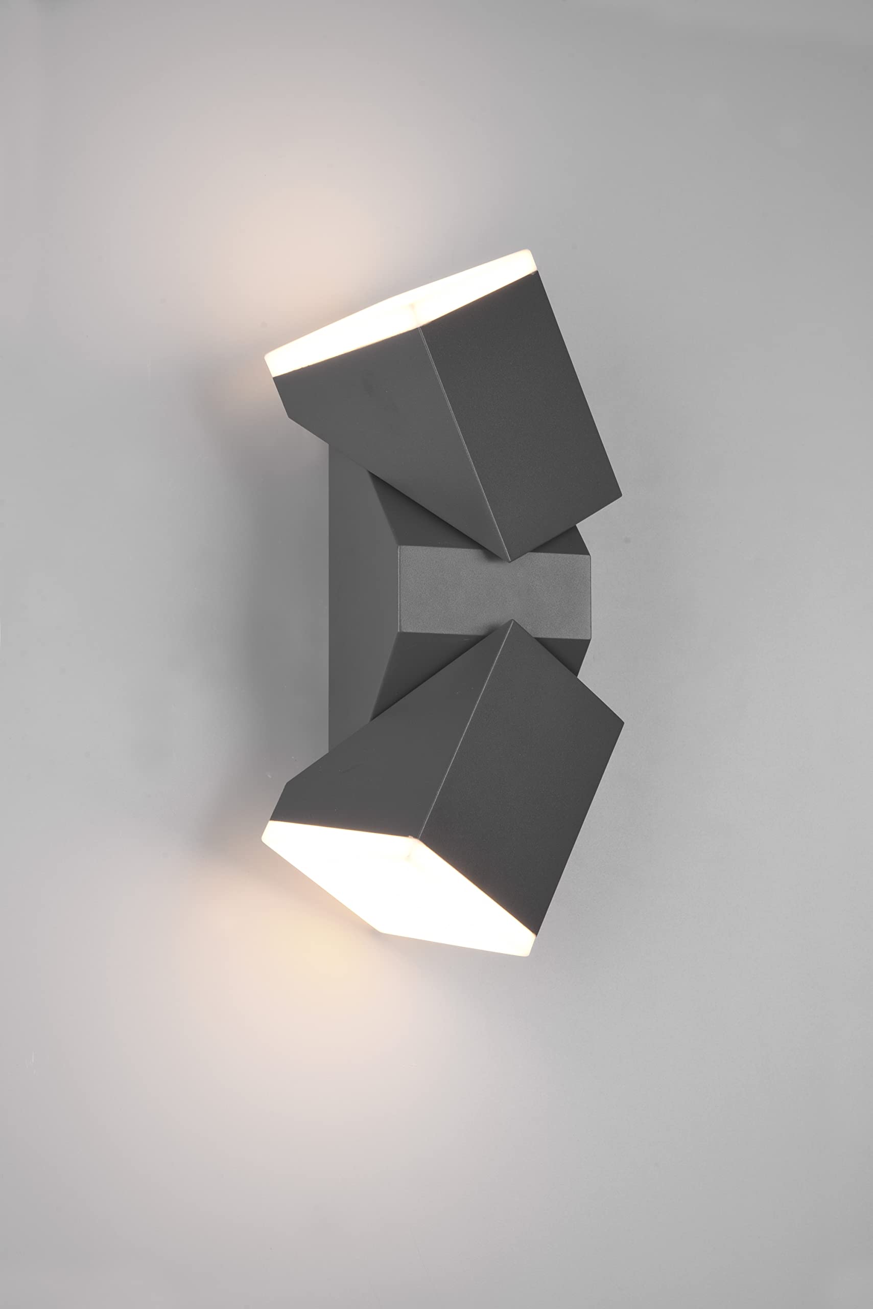 Trio Leuchten LED Außen Wandleuchte Avon 270660242, Aluminium Druckguss Anthrazit, Acryl, inkl. 2x 7 Watt LED, Orientierungslicht |