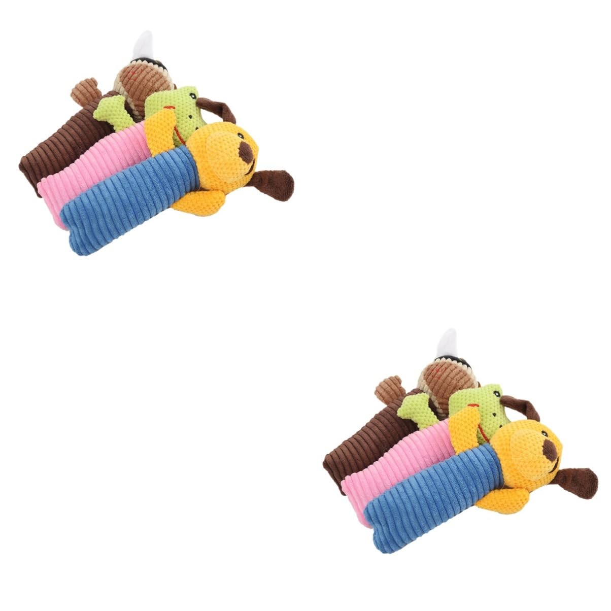BESPORTBLE 6piezas Juguetes De Peluche Chirriantes para Perros Pequeños De Animales Interactivos De Material Suave Perro Ternero Rana para Mascotas y Cachorros Masticables