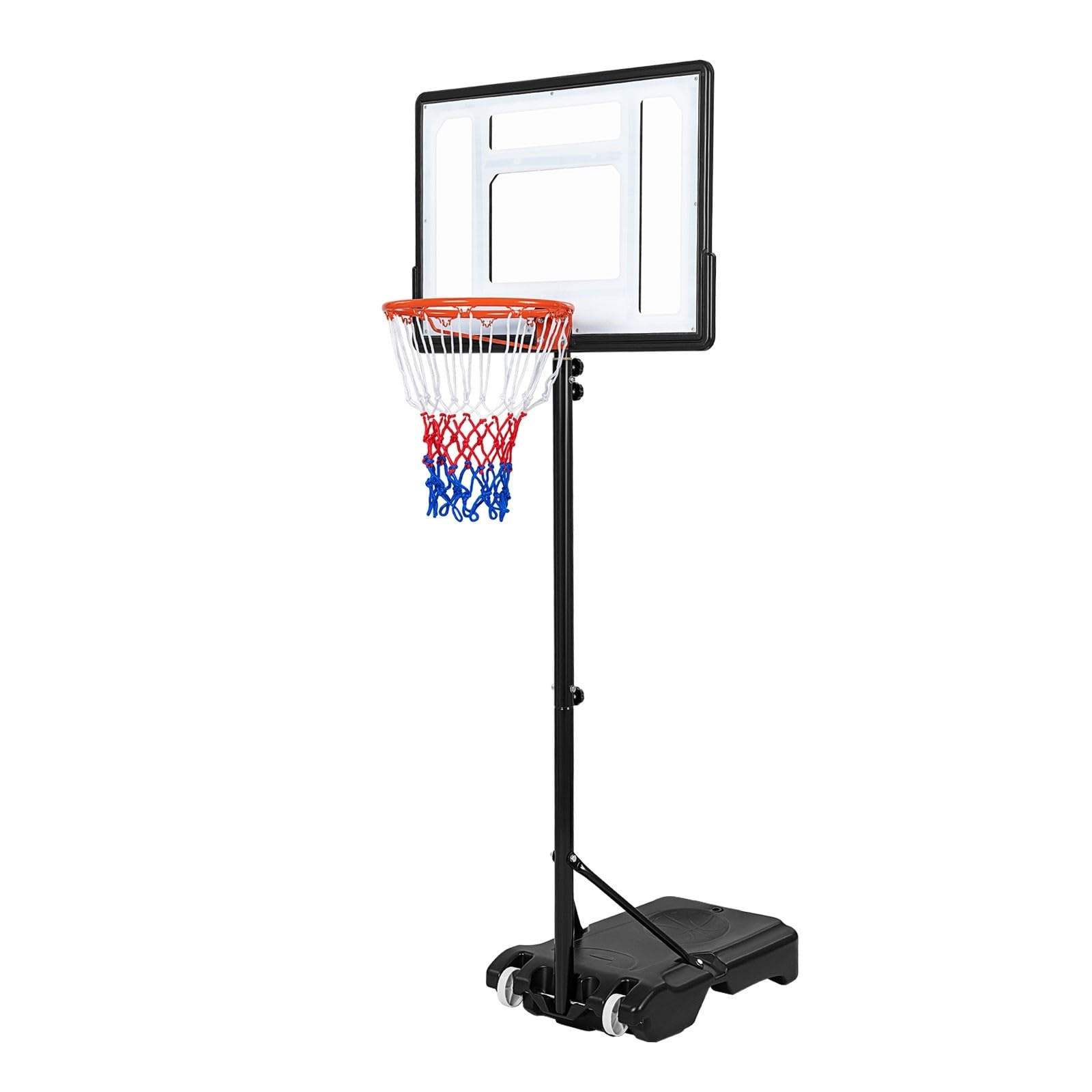 LIFEZEAL Canasta Baloncesto Exterior Movíl con Altura Ajustable 155-210 cm