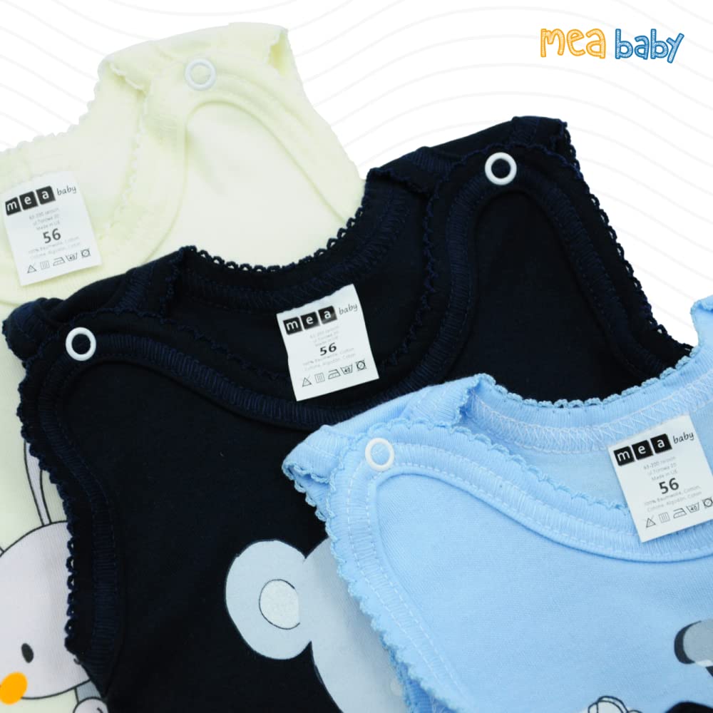 MEA BABY grenouillère bébé unisexe 100% coton, lot de 5, avec imprimé, pour filles et garçons (Parent)