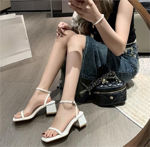 Women's Heeled Sandal Square Open Toe Strappy High Heels Chunky For Sexy Fashion Comfort Dress Shoes Party4