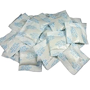 Sohler Premium Silica Gel Desiccant Packs 10 Gram 50 Packets Drying Agent Moisture Absorbers Dehumidifiers for Storage Food Clothes Tools