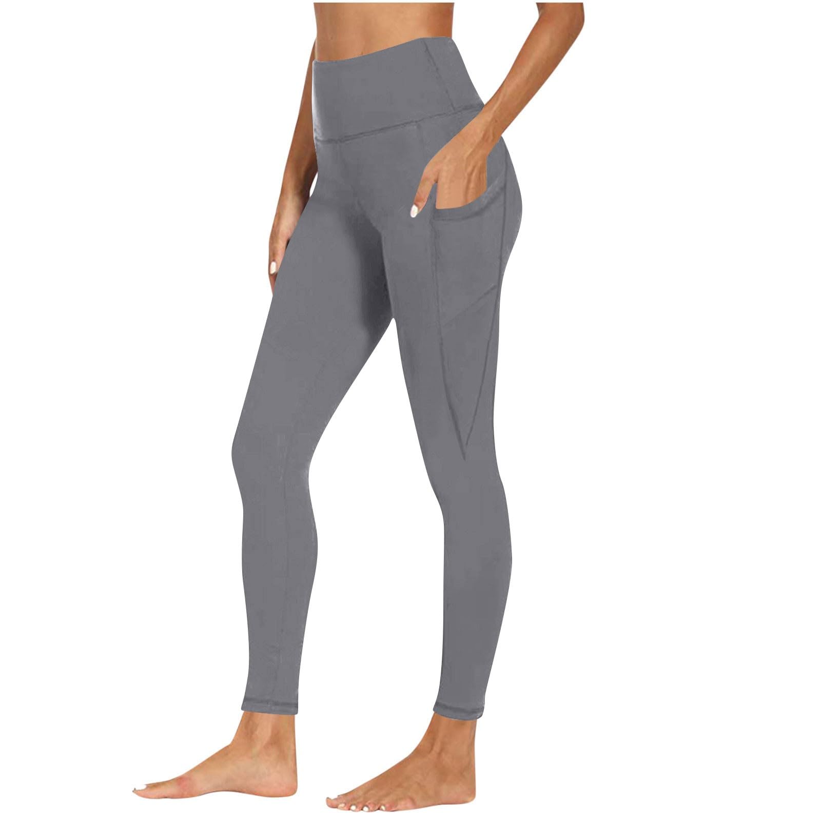 Gym Leggings with Pockets for Women Stretch Active Yoga Pants Compression Tummy Control Leggings Buttery Soft Tights