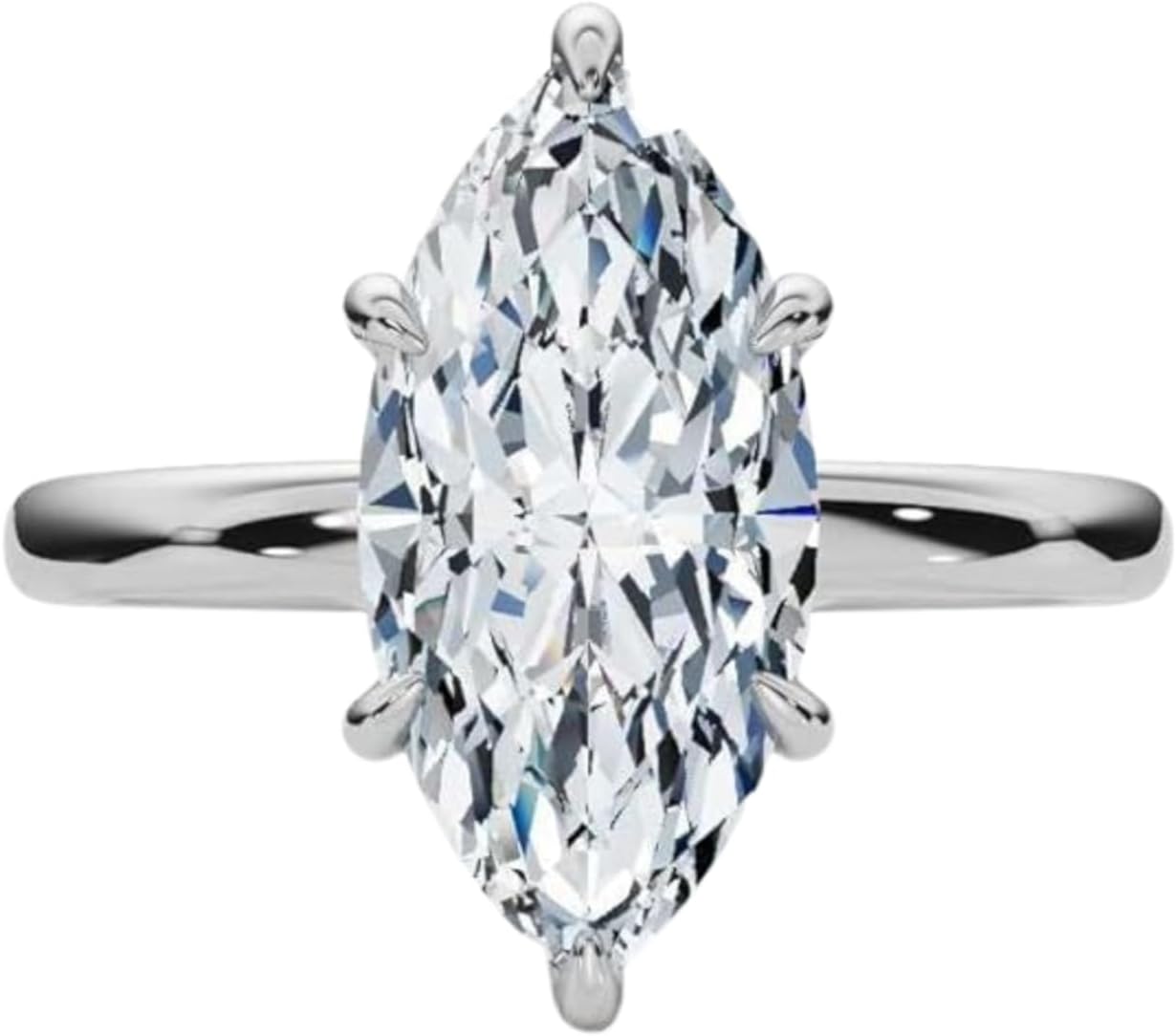 PURE STAR 1-5 Ct Moissanite Engagement Ring, Colorless VVS1, 10K 14K 18K Solid Gold & 925 Sterling Silver, Hidden Halo Moissanite Ring, Valentine Gift for Women