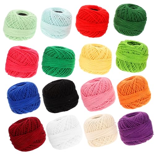 DIYEAH 16Rolls Colorful Embroidery Thread Each Durable Sewing Accessory for Hand Embroidery and Cross Stitch Mixed Colors for Creative Projects