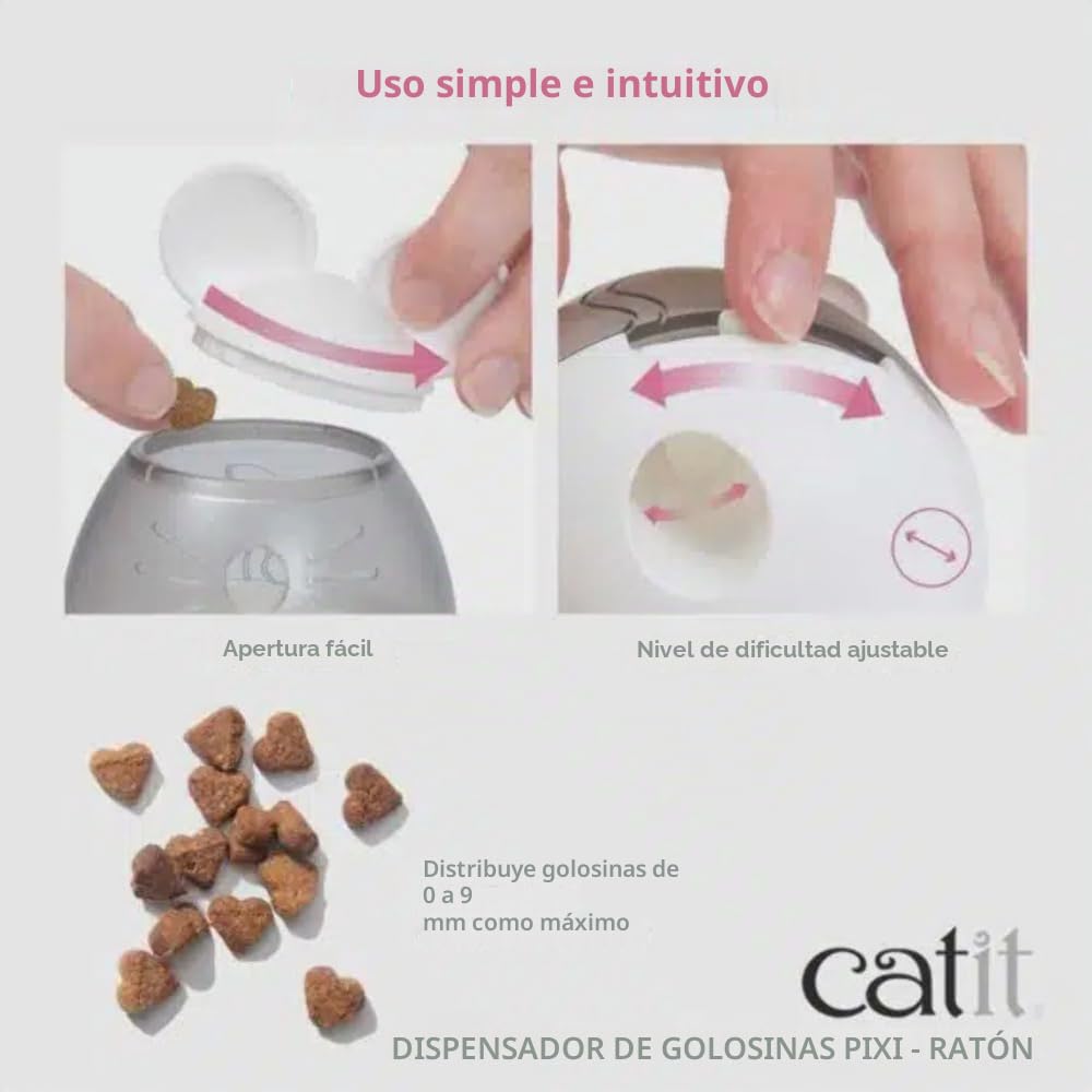 Catit PIXI Dispensador de Snacks para Gatos, ratón