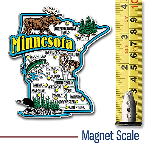 Imán decorativo Minnesota Jumbo de goma blanca miniatura 2