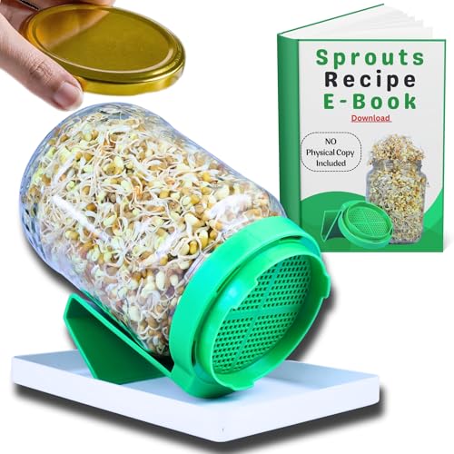 Sprouts Maker Glass Jar For All Seeds & Beans, Hygienic Glass, Bp...