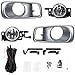 RP Remarkable Power, Fog Lights for 1999-2000 Civic EK3 Driving Bumper Lamps with Wiring Harness& Switch Clear Lens Light KitFog Kit