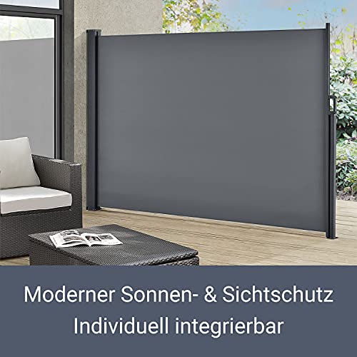 Juskys Seitenmarkise Dubai 200 x 300 cm ausziehbar Blickdicht, Sichtschutz & Windschutz für Balkon & Terrasse… – Bild 7