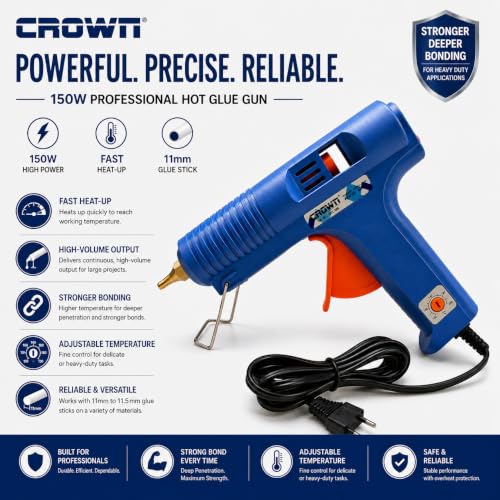 CROWN BRAND Crown 150W Heavy Duty Glue Gun with Temperature Control - Image 5