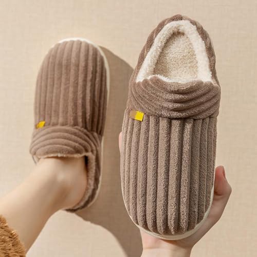 Slippers for Women Warm Memory Foam Comfy House Slippers with Non-Slip Rubber Sole Indoor and Outdoor Fuzzy Cozy Shoes Plush Bedroom Autumn Winter Thickened Warm Comfortable Slipper2