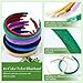 inSowni 10 Pieces Colorful Thin Plastic Velvet Headbands with Rubber Cover Velvet Hair Bands Accessories for Women Girls Teens Kids