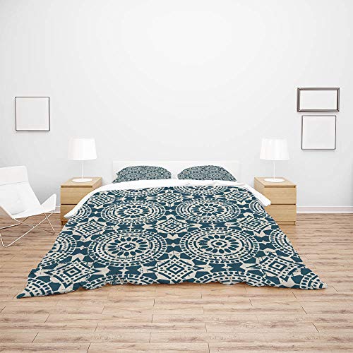Parure de lit King Size toutes saisons polyester ultra doux lit 3 pièces - 4