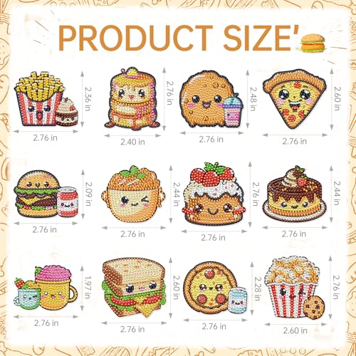 Imanes Decorativos para Refrigerador 12 pcs DIY miniatura 2