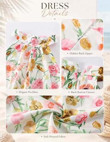 Image of Bbonlinedress Women Floral Midi Dress 2026 Halter Summer Spring Boho Casual Beach Vacation A-line Flowy Sun Dresses