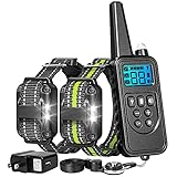 FunniPets Dog Training Collar, 2600ft Range Dog Shock Collar with Remote Waterproof Electronic Dog Collar for Medium and Large Dogs with 4 Training Modes Light Static Shock Vibration Beep
