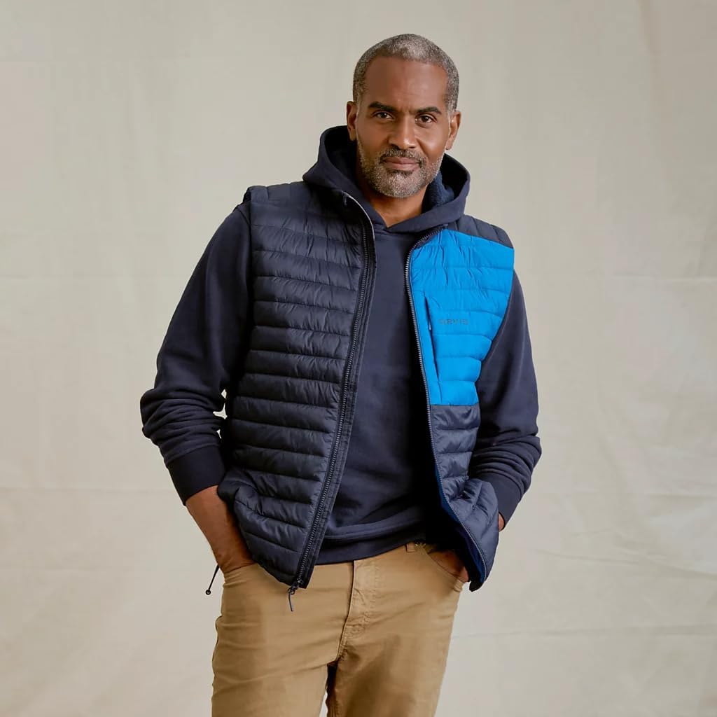 Orvis Drift Vest Men's Coat - Outerwear Vests with Underarm & Side Panels for Movement, DWR-Treated, Recycled Insulation, True Navy - XL