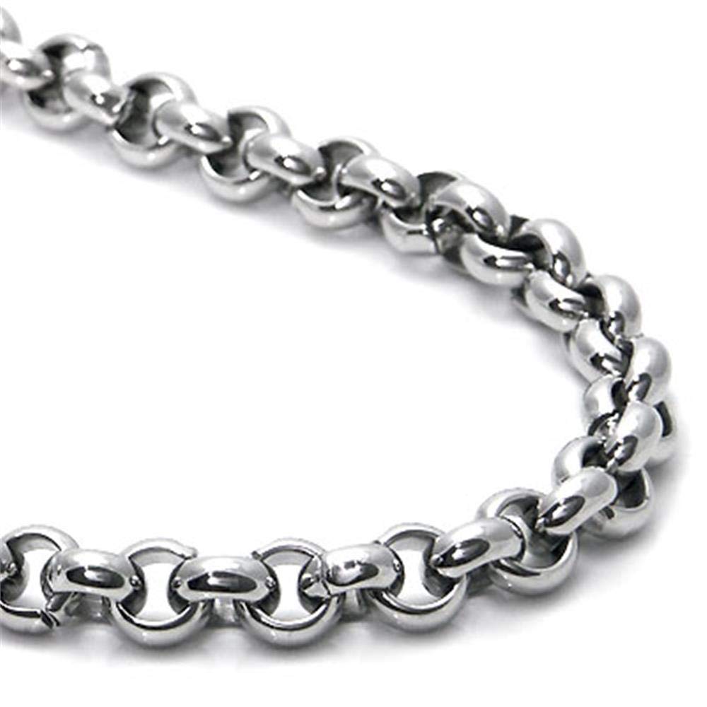 True Titanium 6MM Rolo Men's Necklace Chain (Length 16" - 40")-image-19