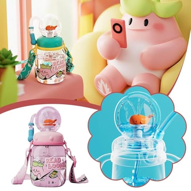 18oz Whale Design Water Cup with Fun Fountain Effect,Drinking Cup With Whale Squirt,Whale Fountain Tumbler No Spill,Cute Water Bottle with Lids and Straws,Creative Whale Spray Sippy Cups (Green)