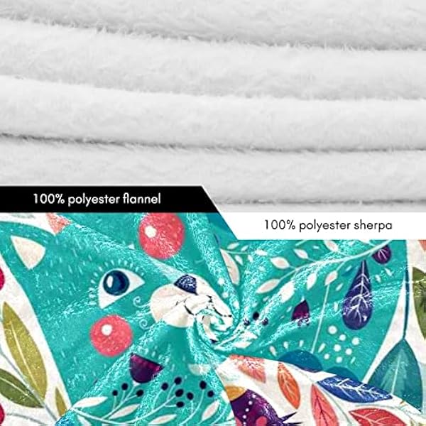 Draagbare deken hoodie, oversized capuchon voor vrouwen, comfortabel sweatshirt Kitty omringd door vogels bloemen lieveheersbeestjes, Multicolor, One Size