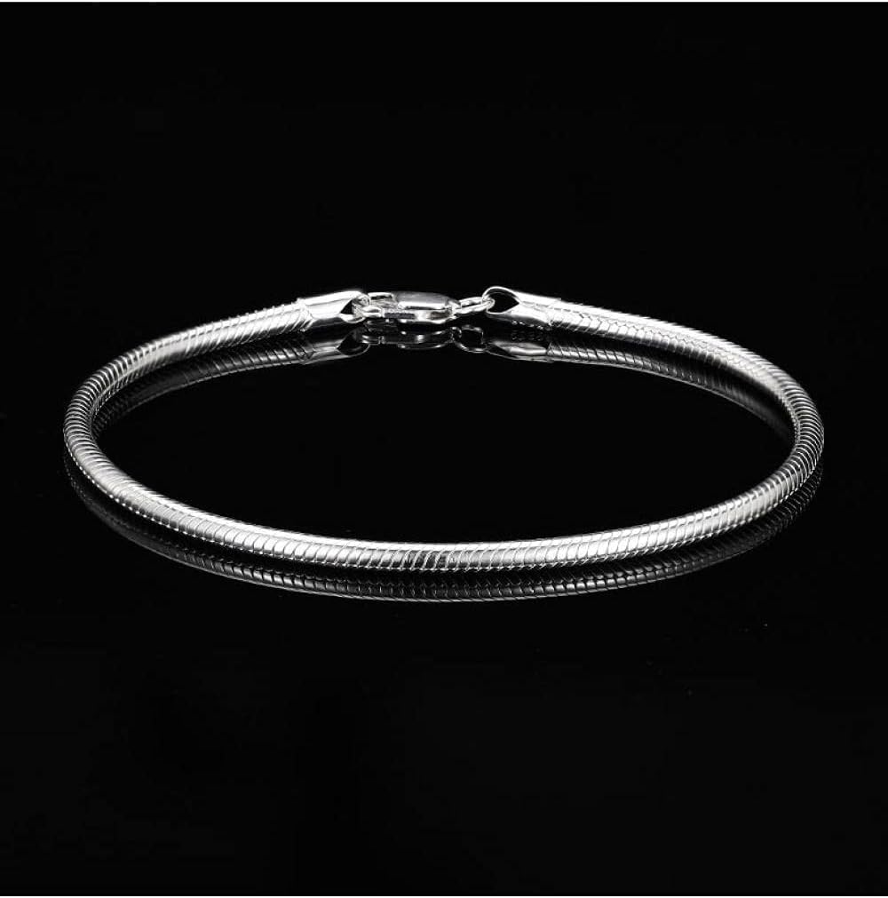 Adjustable Bracelet,Sterling Silver Bracelet,Women 925 Sterling Silver Bracelet Exquisite Silver Snake Chain Bracelet Sterling Silver Jewellery Gifts Mom