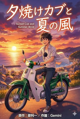 夕焼けカブと夏の風【フルカラー漫画 / 青春グラフィティ】