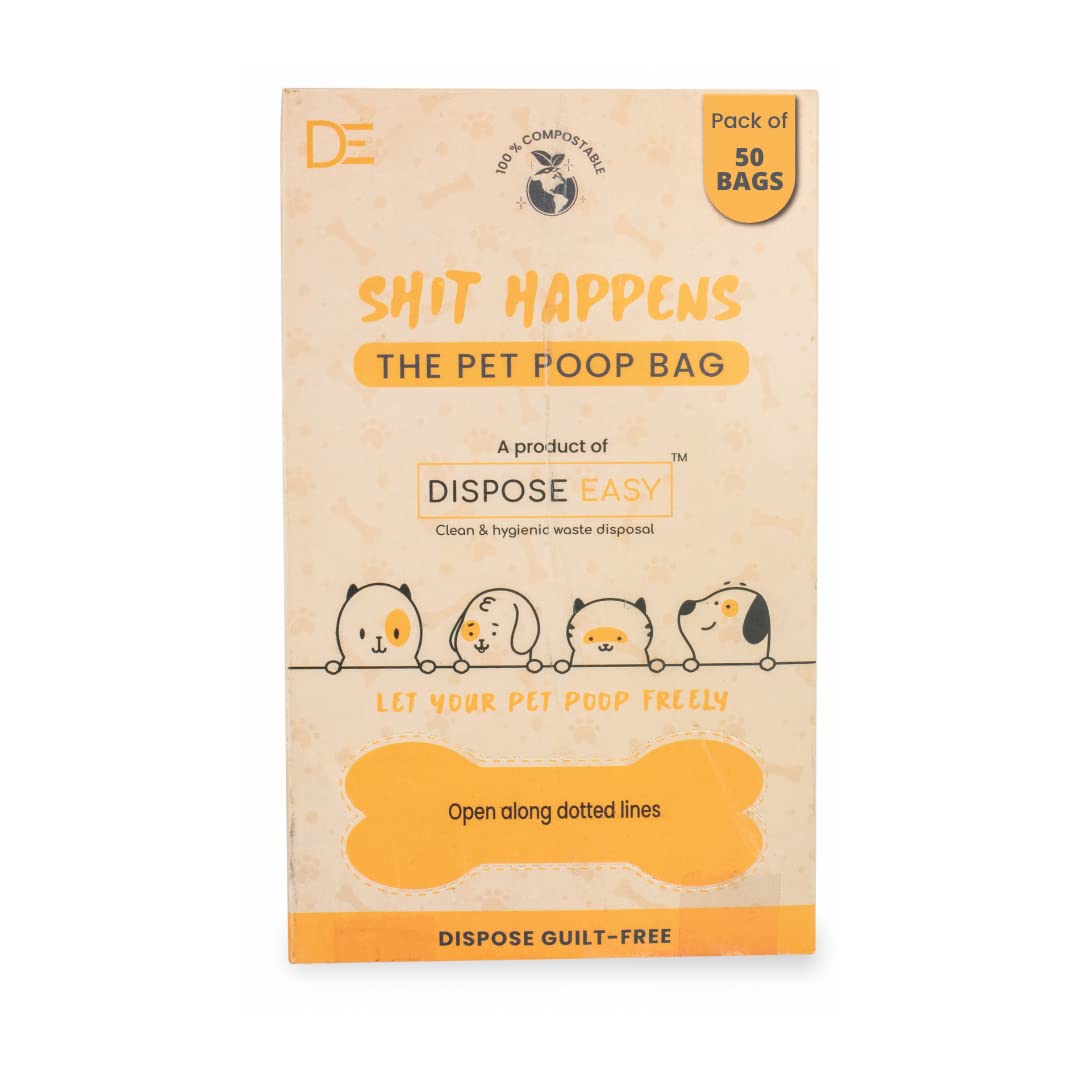 Dispose Easy Pet Poop Bag | 100% Compostable Dog Poop Bag | Pack of 50 | Pet Waste Disposal Bag | Dispose Guilt Free | Biodegradable Pet Poop Bag | Dog Waste Bag | Dog Pickup Bag (B0B26N5RY8) Amazon Price History, Amazon Price Tracker