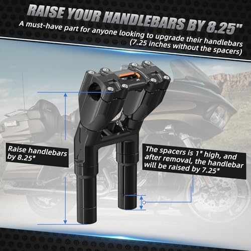 Rehausse guidon kickback pour corriger la posture sur Softail - 5