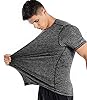 Sports T Shirt for Men Adult Quick Dry(Marled Charcoal,XXL) #2