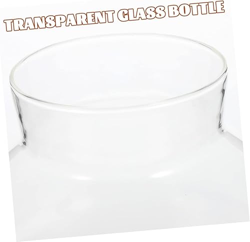 Miniatura 5 de Angoily Elegante botella de musgo de vidrio, 2 piezas, botella redonda de terrario, tapón de madera blanda para decoración del hogar u oficina