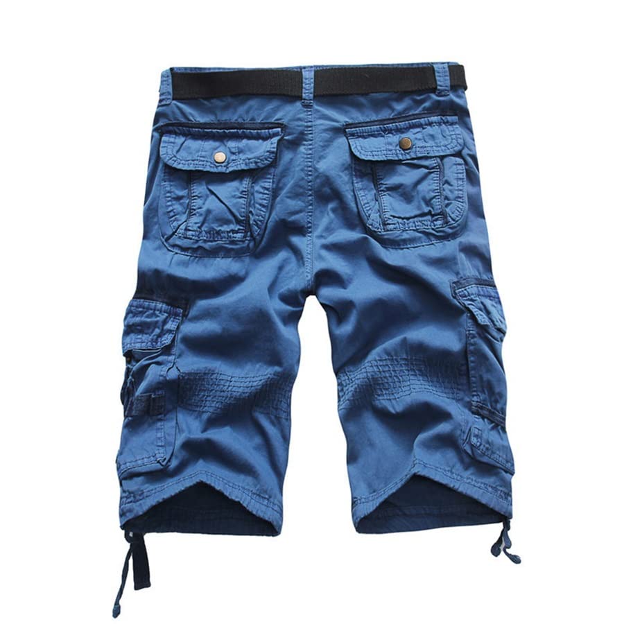 Short cargo en coton pour homme RLKHXBS, le bermuda casual confortable sans ceinture - 5