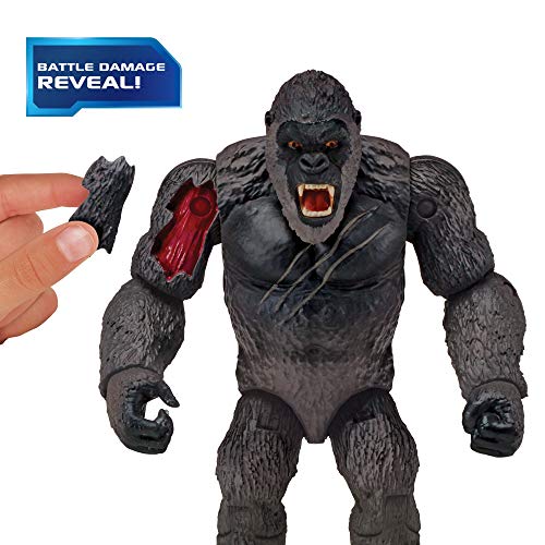 Godzilla vs. Kong 2021 Bundle of 4 Monsterverse Movie Series 6" Action Figures: Godzilla with Heat Ray, Kong with Battle Axe, Godzilla with Radio Tower, Skull Crawler with HEAV