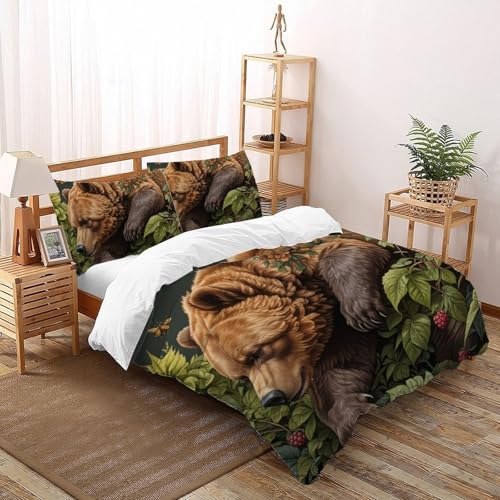 Ensemble housse de couette 3D facile à border avec fermeture - 2