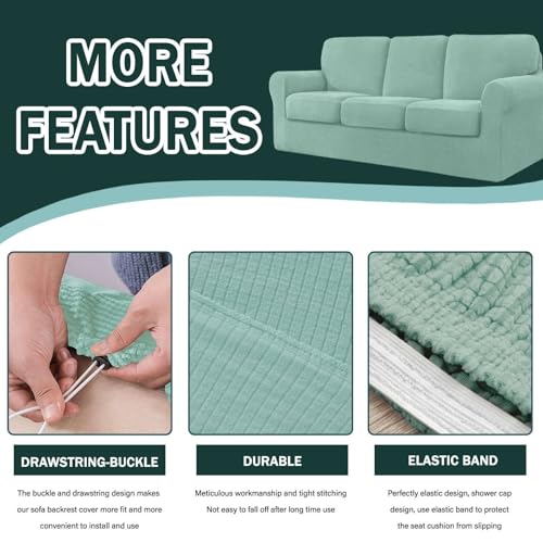 Housse de canapé extensible de qualité supérieure avec fond élastique - 5