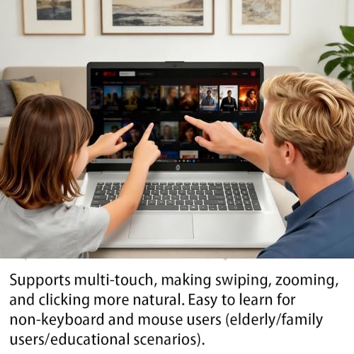 Image of HP 17.3'' Touchscreen Laptop Computer-Windows 11 for Business & Home Use, 8-Cores Intel i3-N305, 8GB RAM, 128GB eMMC, 720 HD Webcam, HDMI, Num Pad, Wi-Fi 6,
