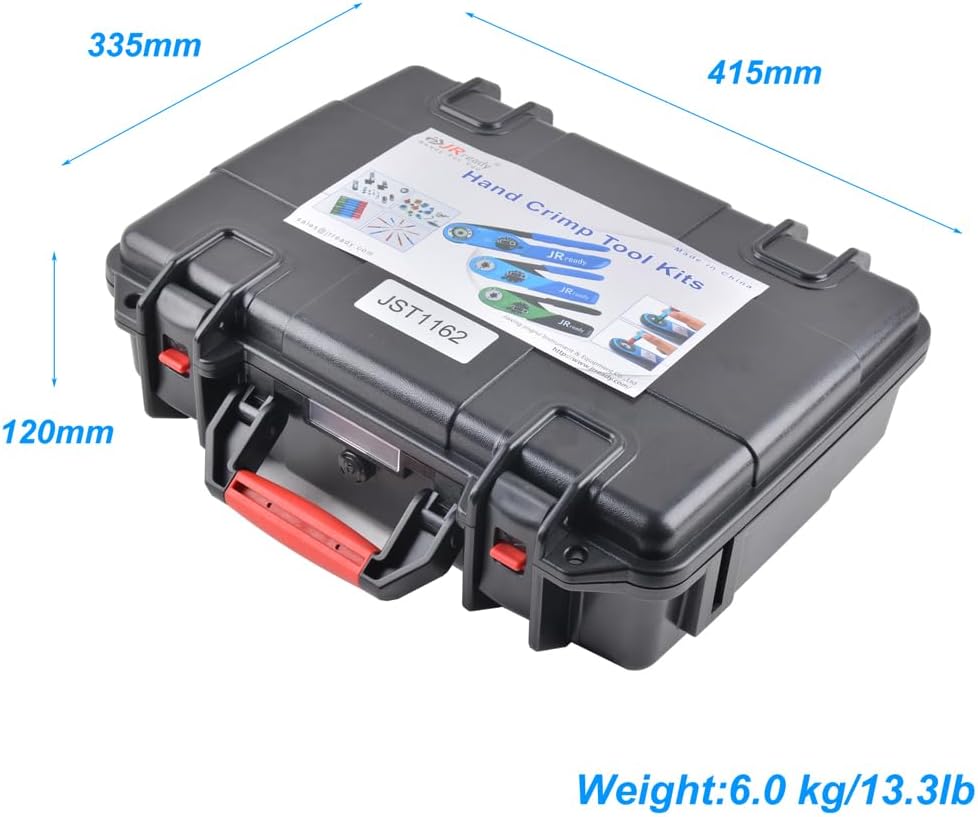 JRready Crimping Tool KIT JST1162-ASF1 M22520 1 01 crimper NEW ASF1 Adjustable solid contacts Crimper for Wire Range 12 to 26 AWG wire for Electrical connector and Wiring Systems repair Accessory