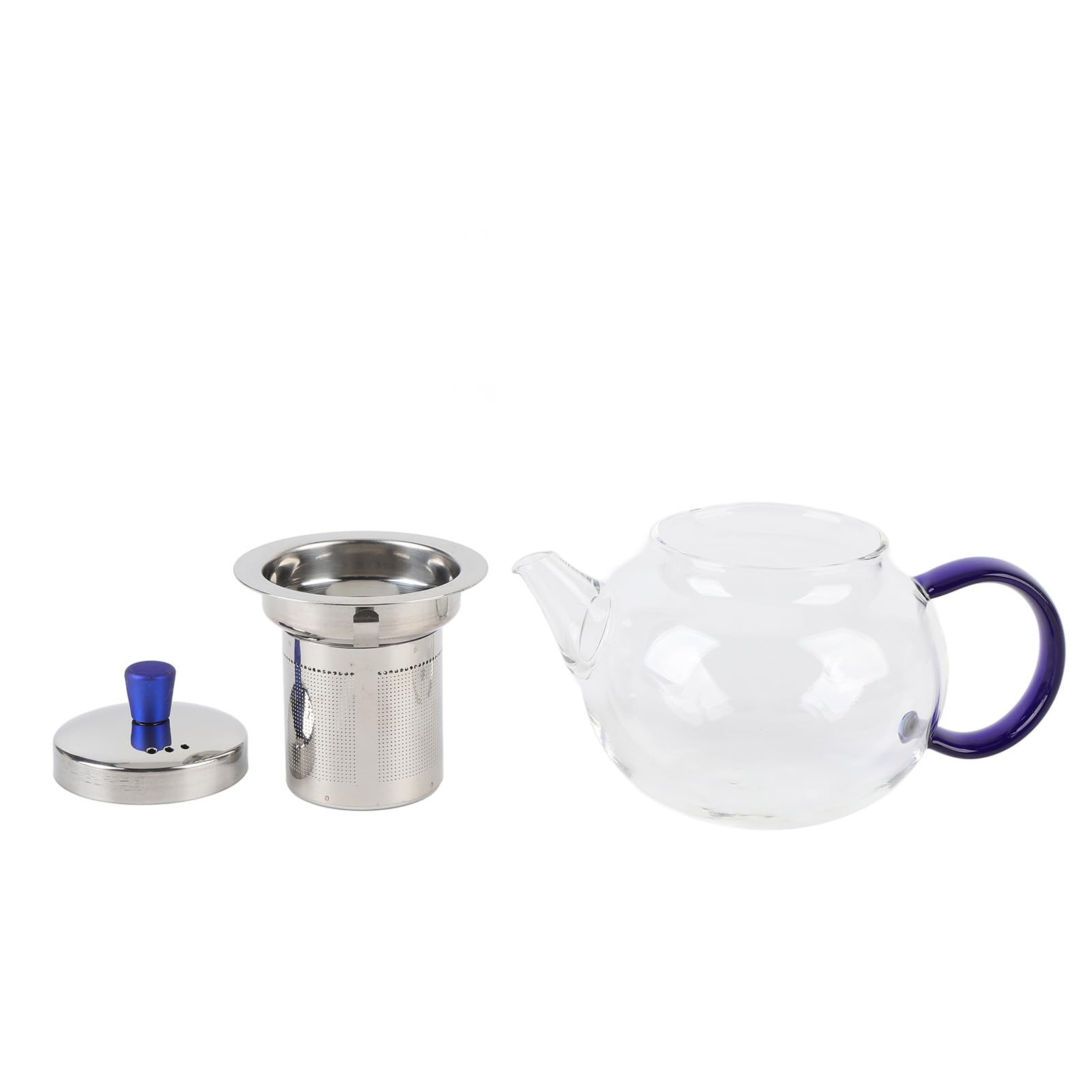 Théière en verre résistante à la chaleur Pilipane 252ml avec infuseur amovible en verre épais
