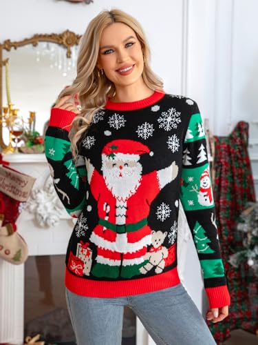 Image of PECHAR Christmas Tree Sweatshirts Women Pine Tree Print Shirts Nature Lover Gift Casual Tee Long Sleeve Xmas Pullover